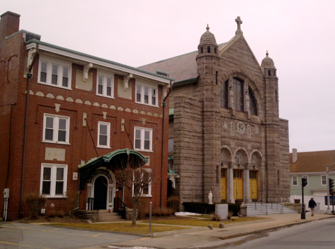 Picture of St John the Baptist Catholic Church in New Bedford Massachusetts