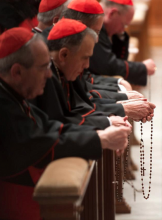 Cardinal's Praying in Rome.  Image from Vatican Flikr.
